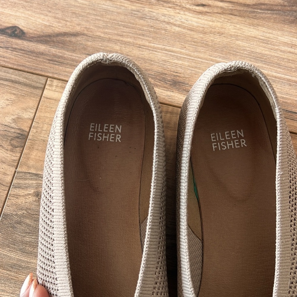 Eileen Fisher Heaven Stretch Knit Wedge BalletWomen’s Sneakers Size 10 Tan - Picture 5 of 5